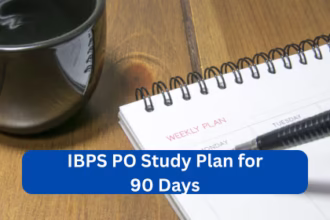 90-day study calendar outlining IBPS PO 2025 preparation strategy across subjects and exam phases