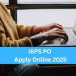 Candidate filling IBPS PO 2025 online application form using laptop at home
