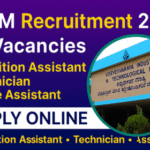 VITM Recruitment 2025 thumbnail banner showing 12 vacancies with job roles Exhibition Assistant, Technician, and Office Assistant, along with museum image and Apply Online call-to-action